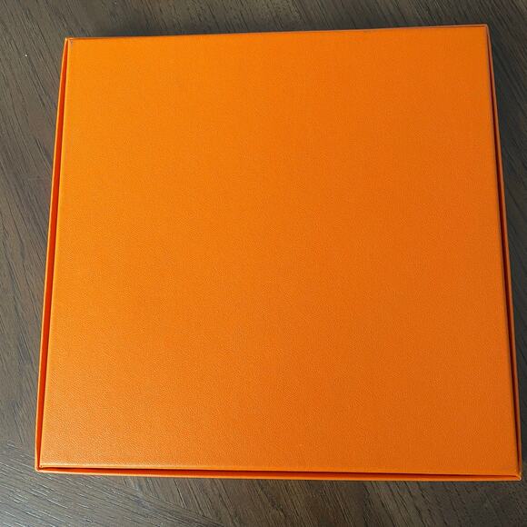 Hermes Scarf Gift Box Empty Orange Cardboard Paris France Storage Tissue Paper - Picture 5 of 11